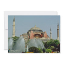 yellow Hagia Sophia, Byzantine cathedral and churc Custom Invite
