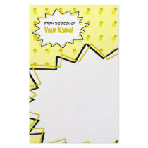 Yellow Halftone Pop Art Stationery
