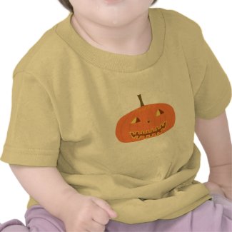 Yellow Halloween infant T-Shirt with pumpkin shirt