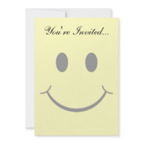 Yellow Happy Face Invite