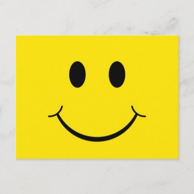 smiley face gif. Yellow Happy Face Postcard by