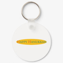 yellow Happy Hanukkah keychains