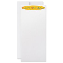 yellow Happy Hanukkah rack cards