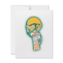 yellow helmet winner custom invitation