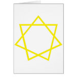 Yellow Heptagram Card