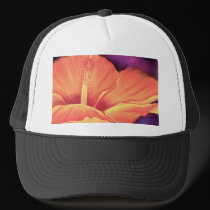 Yellow Hibiscus Art Flower Painting - Multi hats