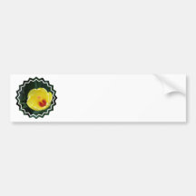 Yellow Hibiscus Bumper Sticker