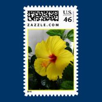 Yellow Hibiscus - Customized postage