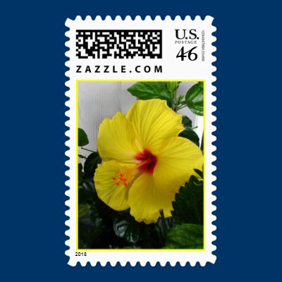 Yellow Hibiscus - Customized Stamps by HollyGwen
