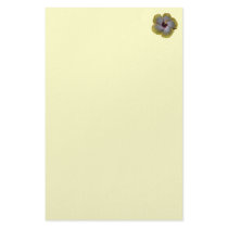 yellow hibiscus flower stationary personalized stationery