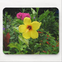 Yellow Hibiscus mousepads