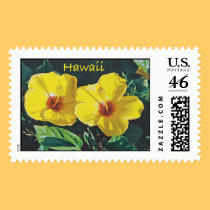 Yellow Hibiscus Stamp stamps