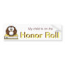 Yellow Honor Roll Bumper Sticker
