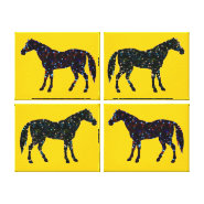 Yellow Horse 4 Canvas Print wrappedcanvas