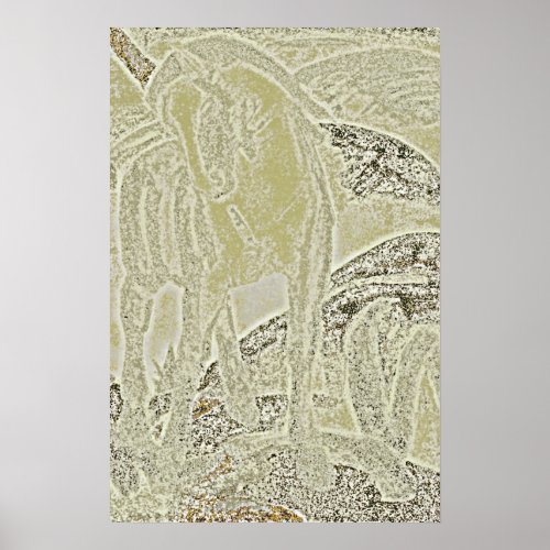 yellow horse print