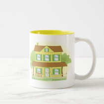 Yellow House mugs by trennea Yellow House mugs