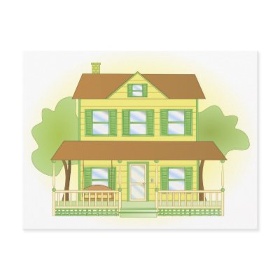 Yellow House Postcard by trennea