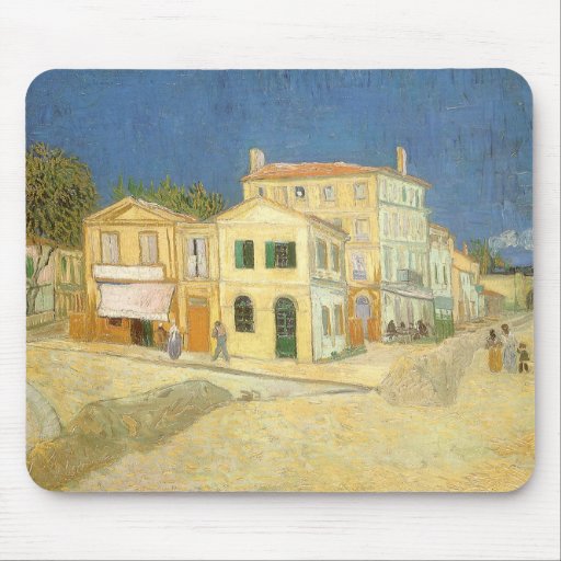 Yellow House, van Gogh, Vintage Impressionism Art Mousepads