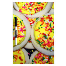 Yellow Iced Sugar Cookies w/Sprinkles Dry Erase Whiteboard
