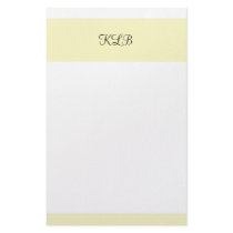 Yellow  Initial stationery