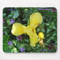 YELLOW IRIS MOUSE PAD mousepads