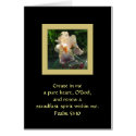 Yellow Iris ~ Psalm 51:10 card