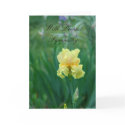 Yellow Iris Sympathy card