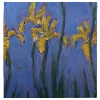 Yellow Irises Printed Napkin