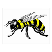 insect, bee, animal, vector, yellow jacket, wasp, Postcard with custom graphic design