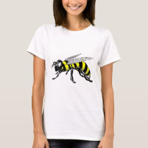 bee, wasp, hornet, insect, yellow jacket, animal, T-shirt/trøje med brugerdefineret grafisk design