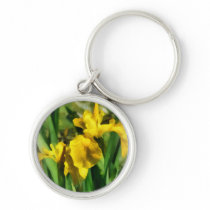 Yellow Japanese Irises keychains