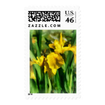Yellow Japanese Irises stamps