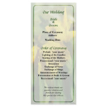 Yellow Japanese Irises Wedding Program rack cards