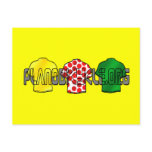 Yellow Jersey Green Jersey King of the mountains postcards