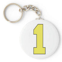 Yellow Jersey Number 1 Keychains