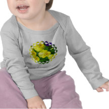 Yellow Johnny Jump Up Flowers Infant Tshirts