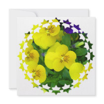 Yellow Johnny Jump Up Invitation