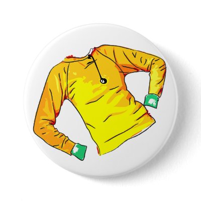 yellow jumper badge pinback button by meetforeal