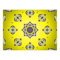 Yellow Kaleido Squares posters by sharpcreations Yellow Kaleido Squares posters