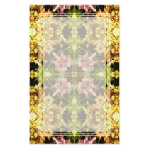 Yellow Kaleidoscope Wheel Blank Stationery