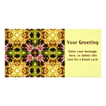 Yellow Kaleidoscope Wheel Custom Card Photo Card