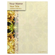 Yellow Kaleidoscope Wheel Custom Letterhead