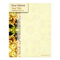Yellow Kaleidoscope Wheel Custom Letterhead