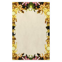 Yellow Kaleidoscope Wheel Flame Stationery