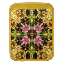 Yellow Kaleidoscope Wheel iPad Sleeve