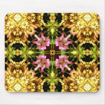 Yellow Kaleidoscope Wheel Mousepad