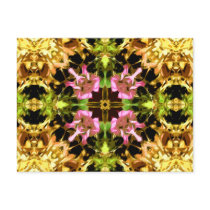 Yellow Kaleidoscope Wheel Postcard