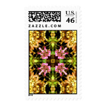 Yellow Kaleidoscope Wheel Stamps