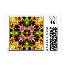 Yellow Kaleidoscope Wheel Stamps