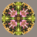 Yellow Kaleidoscope Wheel Stickers